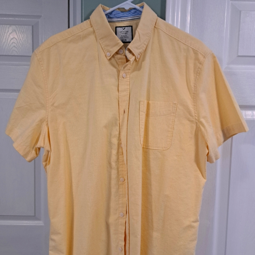 Men's Yellow Button-Down Shirt